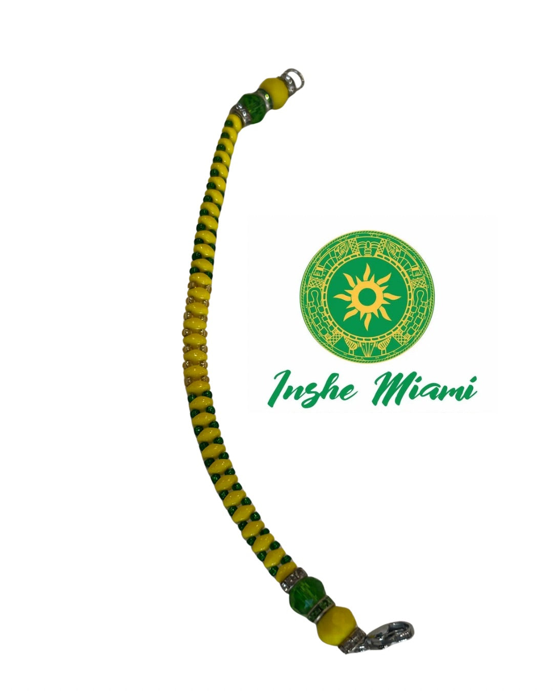 Ilde Plano de Orula con Oshun – Pulsera Religiosa de Protección | Inshe Miami