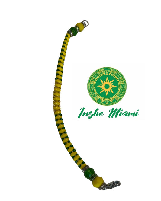 Ilde Plano de Orula con Oshun – Pulsera Religiosa de Protección | Inshe Miami