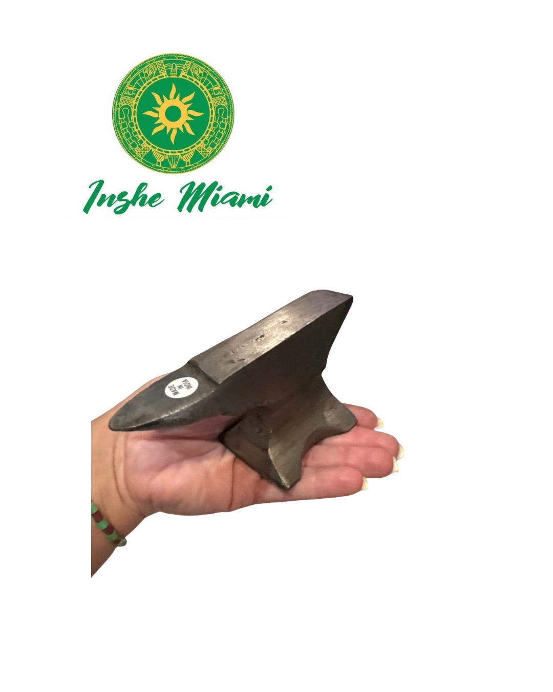 Yunque de Hierro 2.5" x 5" Color Metalico| Refuerzo Tradicional para Ogún | Inshe Miami