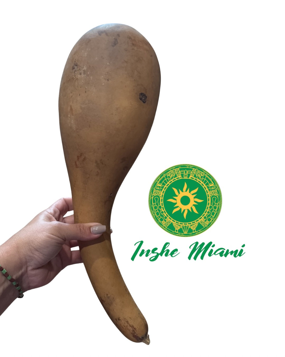 Shere / Sere Yoruba Tradicional – Maraca Nigeriana de Calabaza Natural sin Pintar