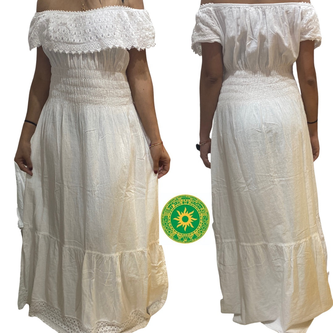 WHITE THREAD DRESS