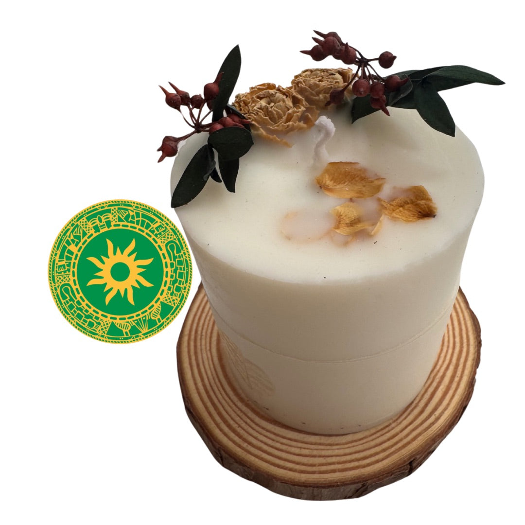 Vela Aromatica en Base de Madera