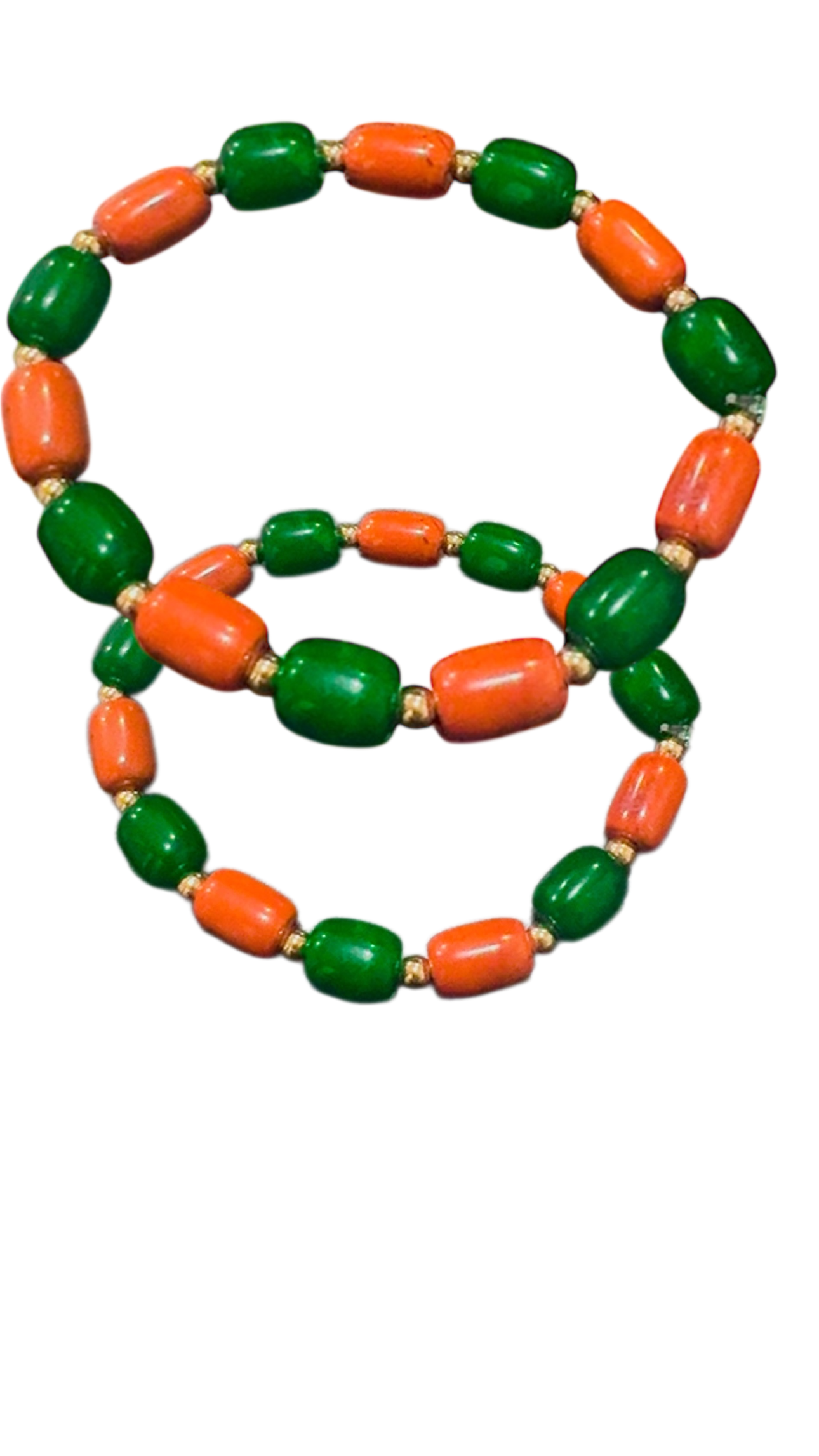 Ilde, pulso de Ifá de Cuentas Exóticas con Detalles Dorados