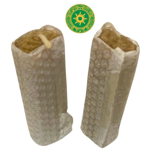 Pair of Wax Honeycomb Candles
