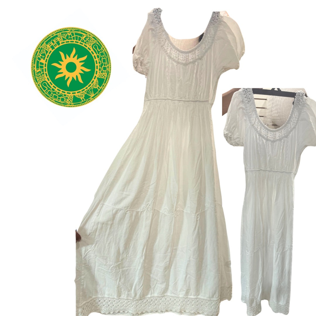 WHITE THREAD DRESS
