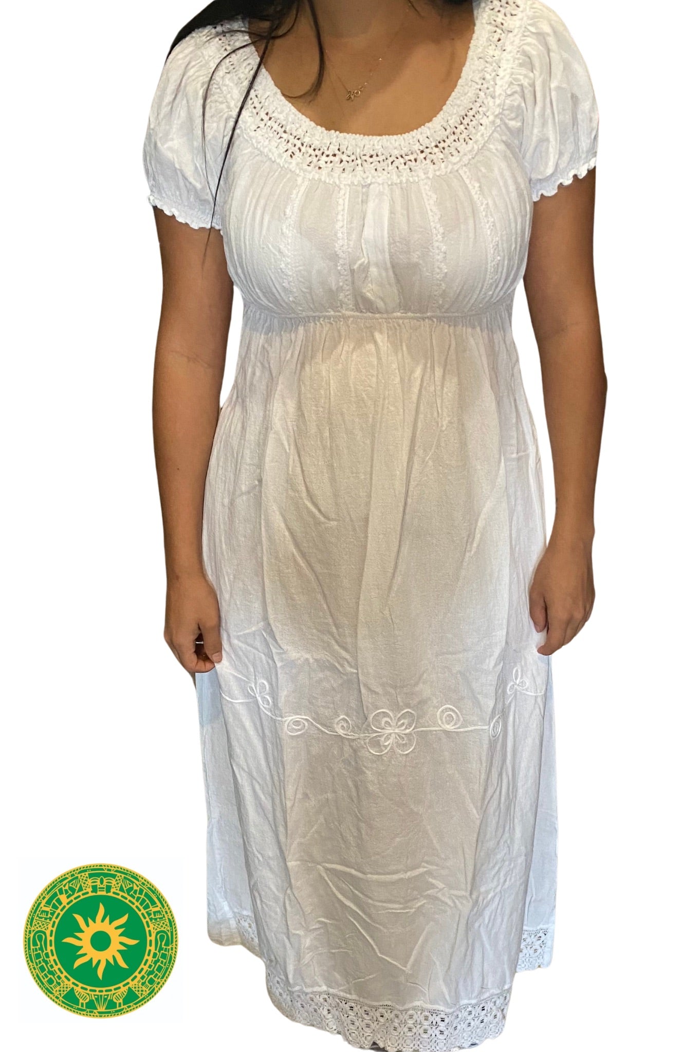 WHITE THREAD DRESS