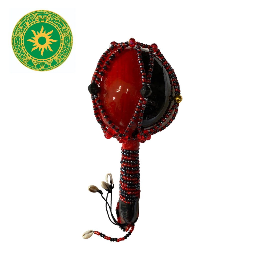PAINTED AND DECORATED MARACA