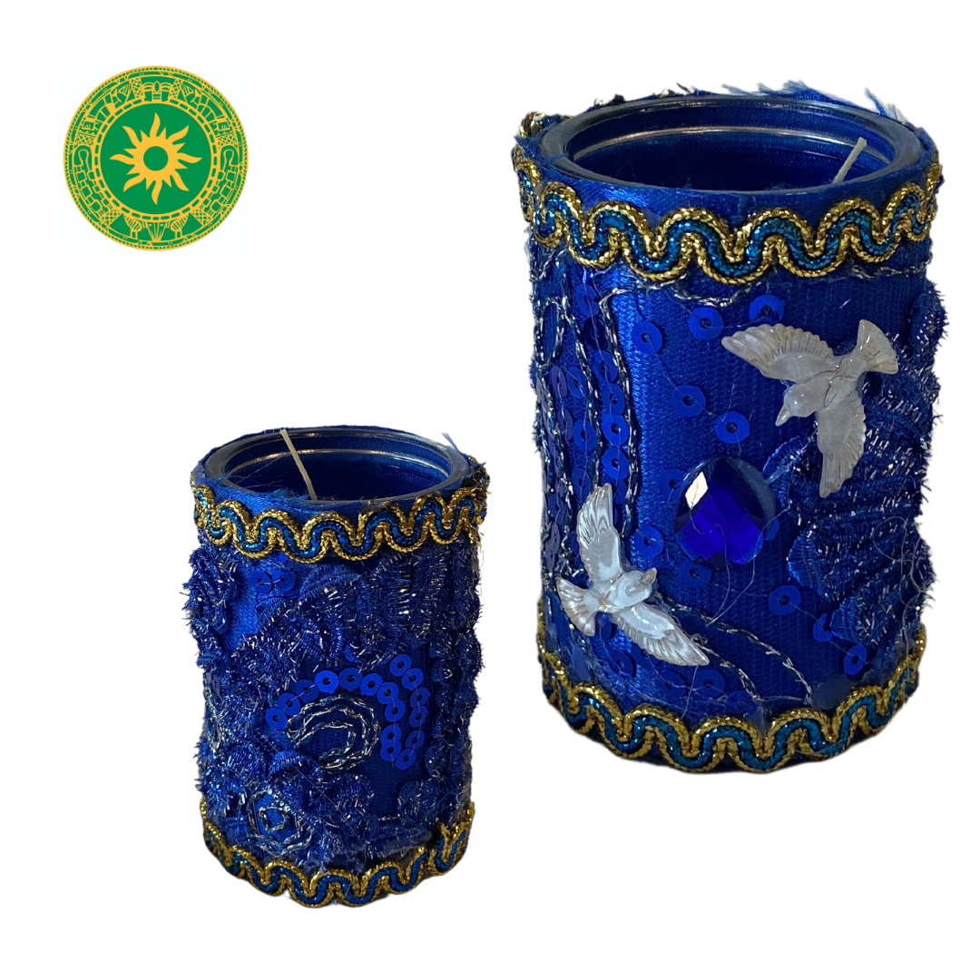 BEAUTIFULLY DECORATED 8” CANDLES FOR THE SAINTS