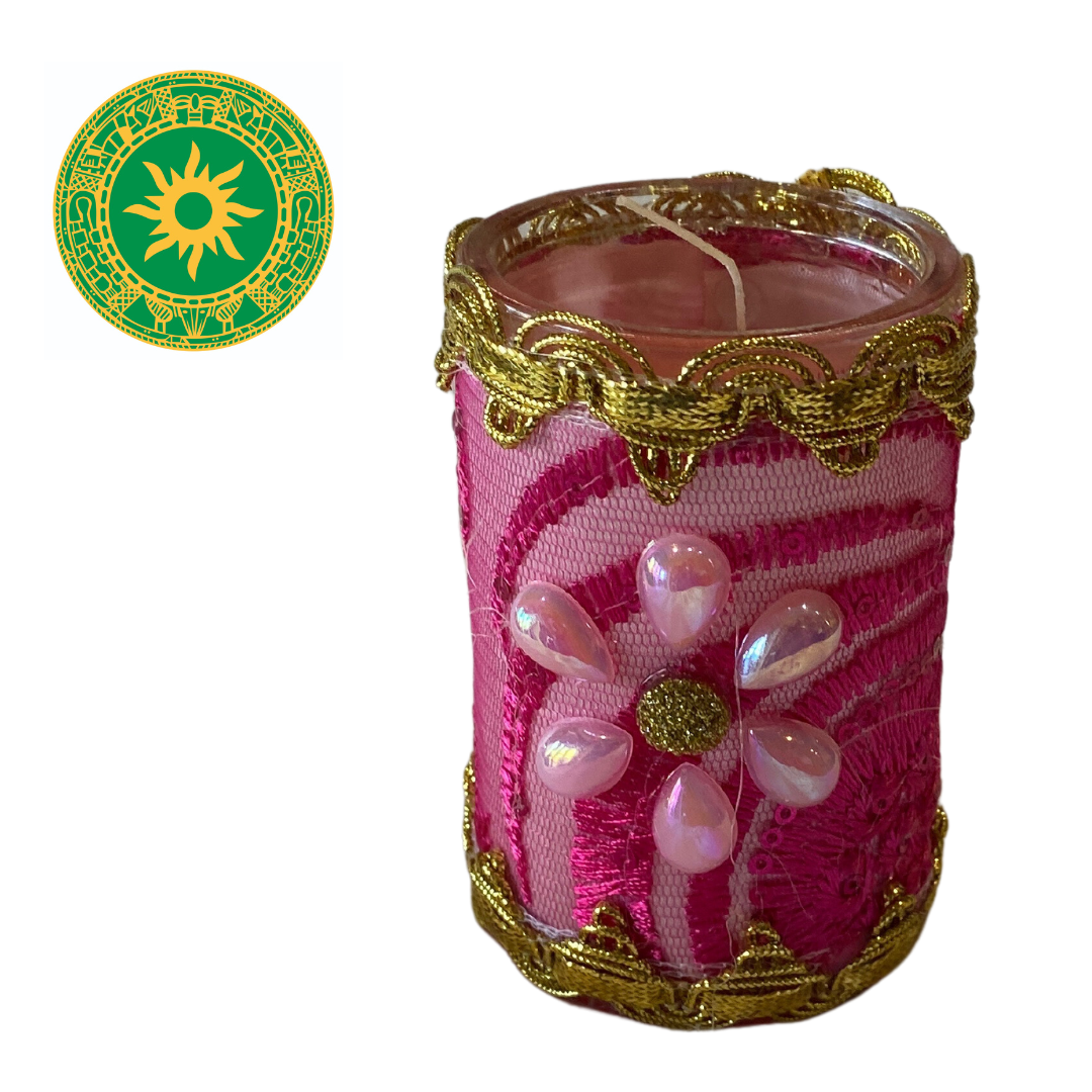 BEAUTIFULLY DECORATED 8” CANDLES FOR THE SAINTS