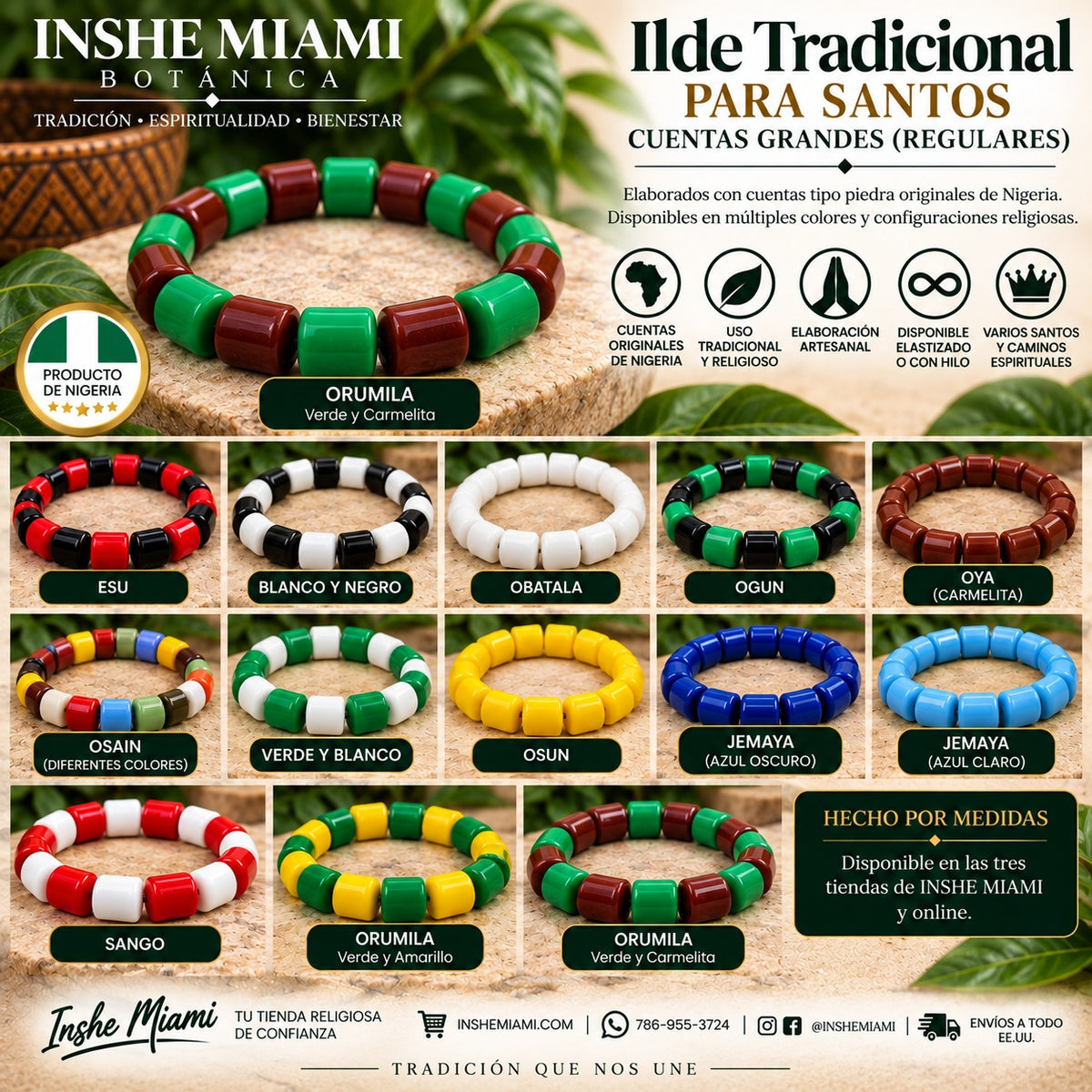 Ilde Tradicional Yoruba para Santos – Hecho por Medidas | Inshe Miami