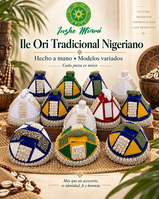 Traditional Nigerian Ile Ori – Decorated Spiritual Piece | Inshe Miami