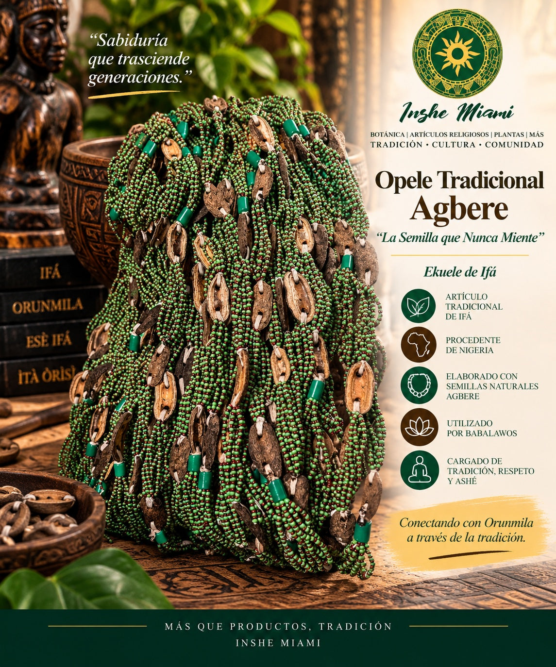 Opele Tradicional Nigeriano Agbere – “La Semilla que Nunca Miente” | Ekuele de Ifá | Inshe Miami