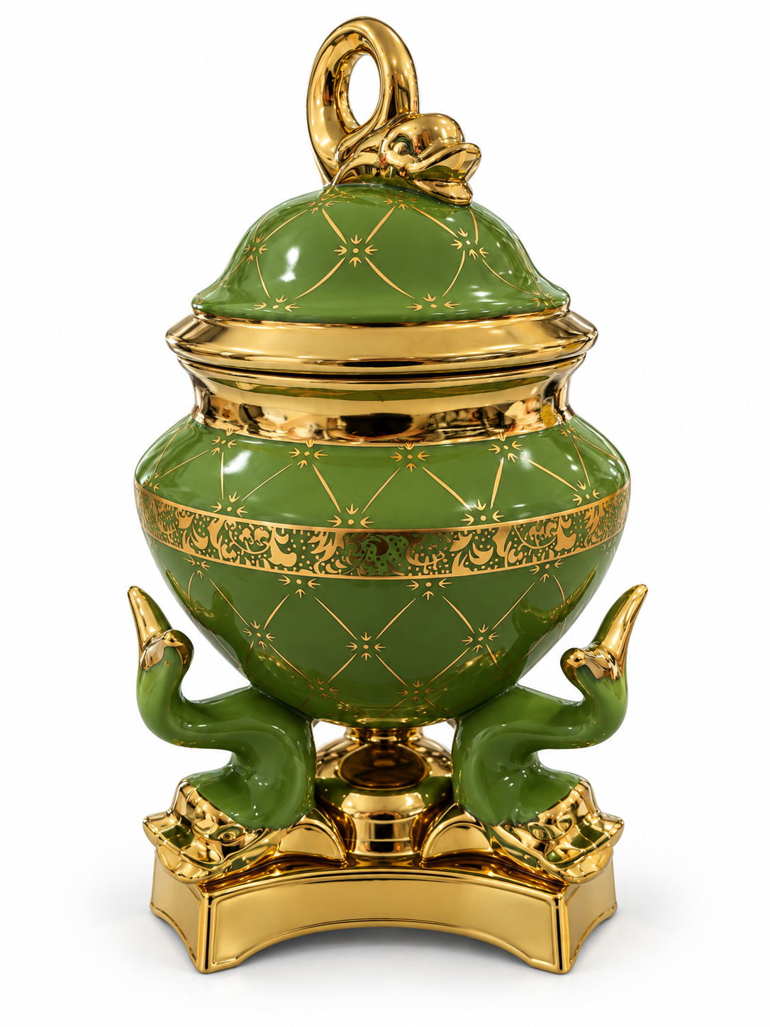 Large Tureen 3 Fish 15" – Spiritual Tureen for Ifá, Obatalá, Inle and Orishas | White or Green