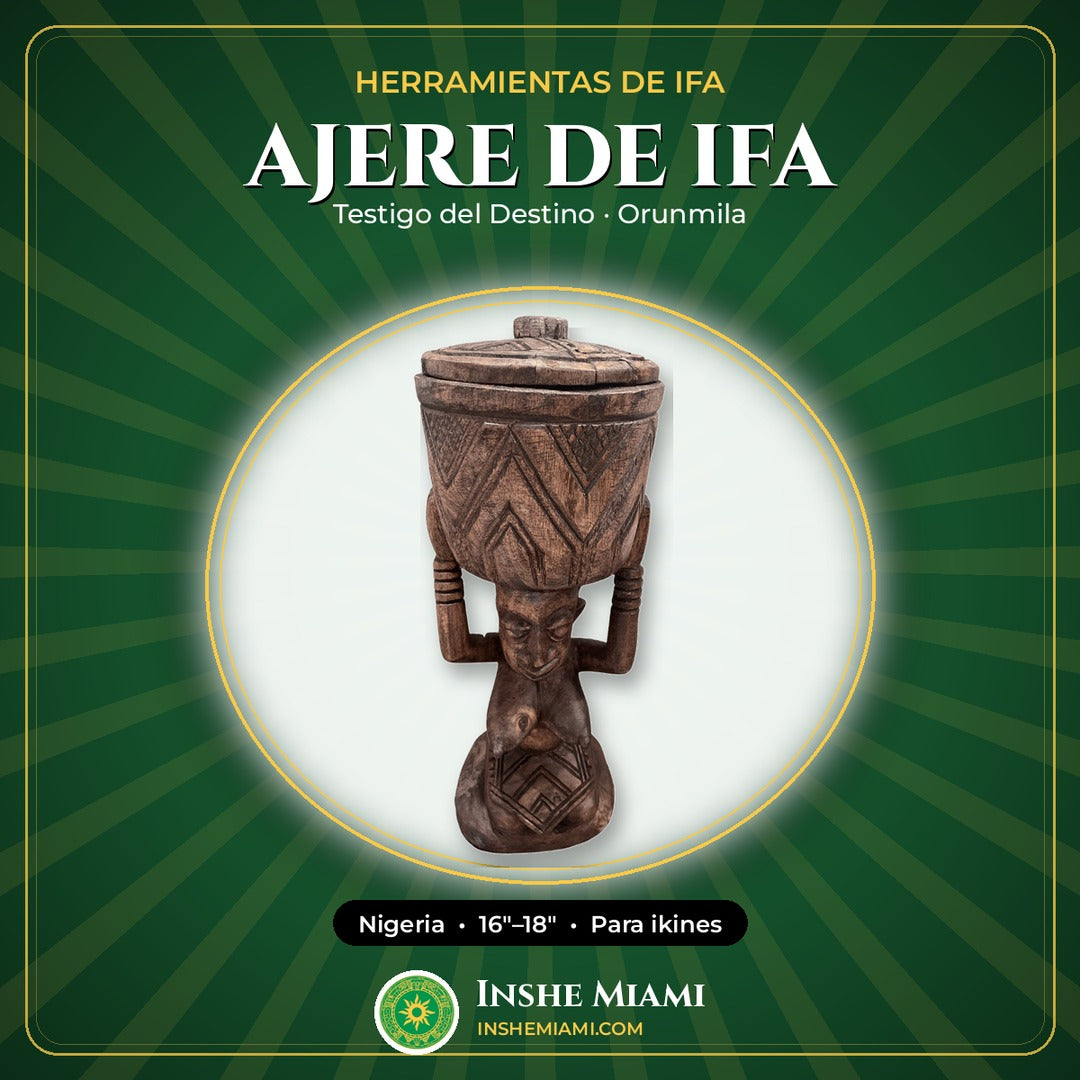 Ajere de Madera Tradicional 16"–18" | Inshe Miami