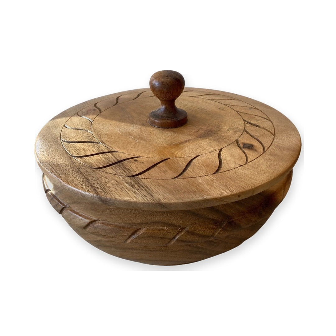 Batea de Madera Tallada Grande 14" x 8"