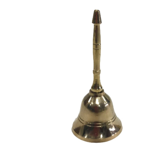 Campana de bronce dorada con mango para Oshún