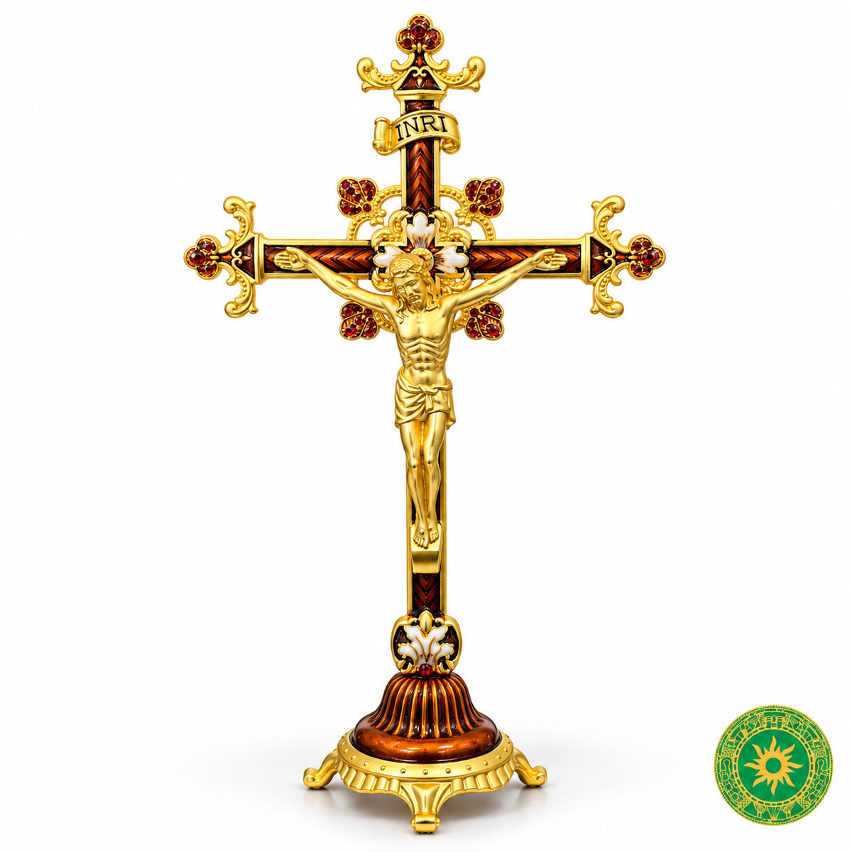 Cruz Metálica 13” con Cristo – Para Bóveda Espiritual y Altares | Inshe Miami