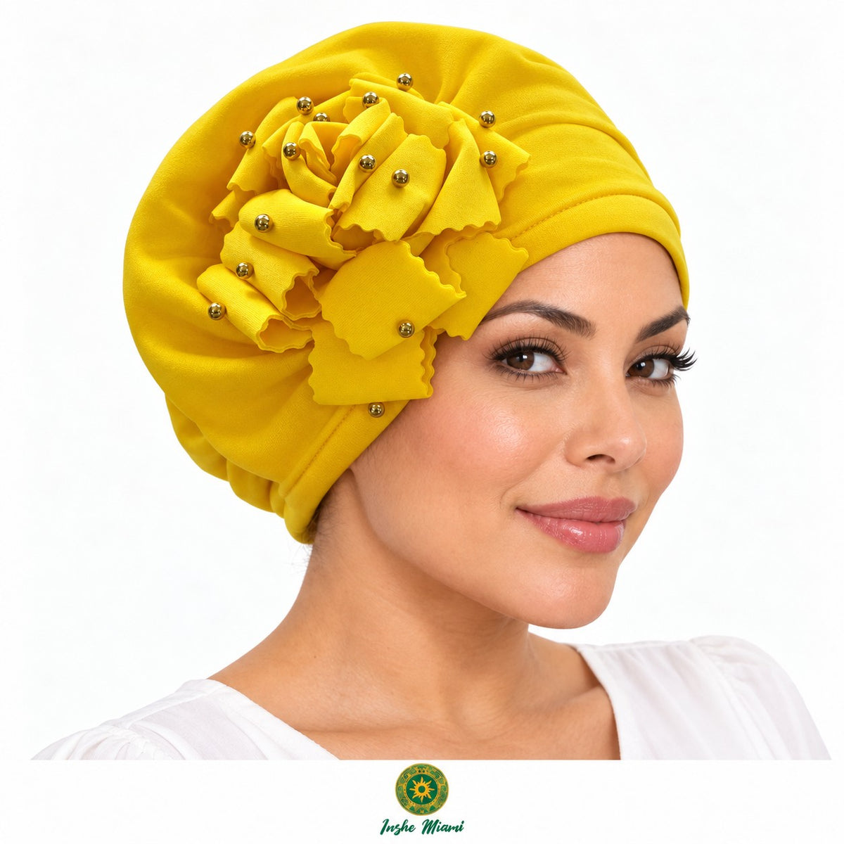 HAT WITH FLOWER AND PEARLS