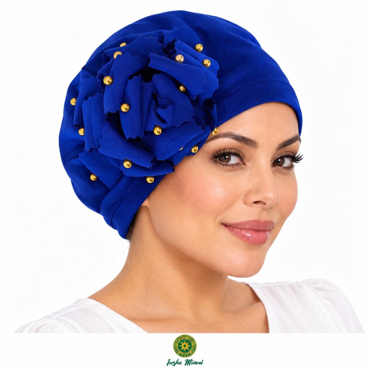 HAT WITH FLOWER AND PEARLS