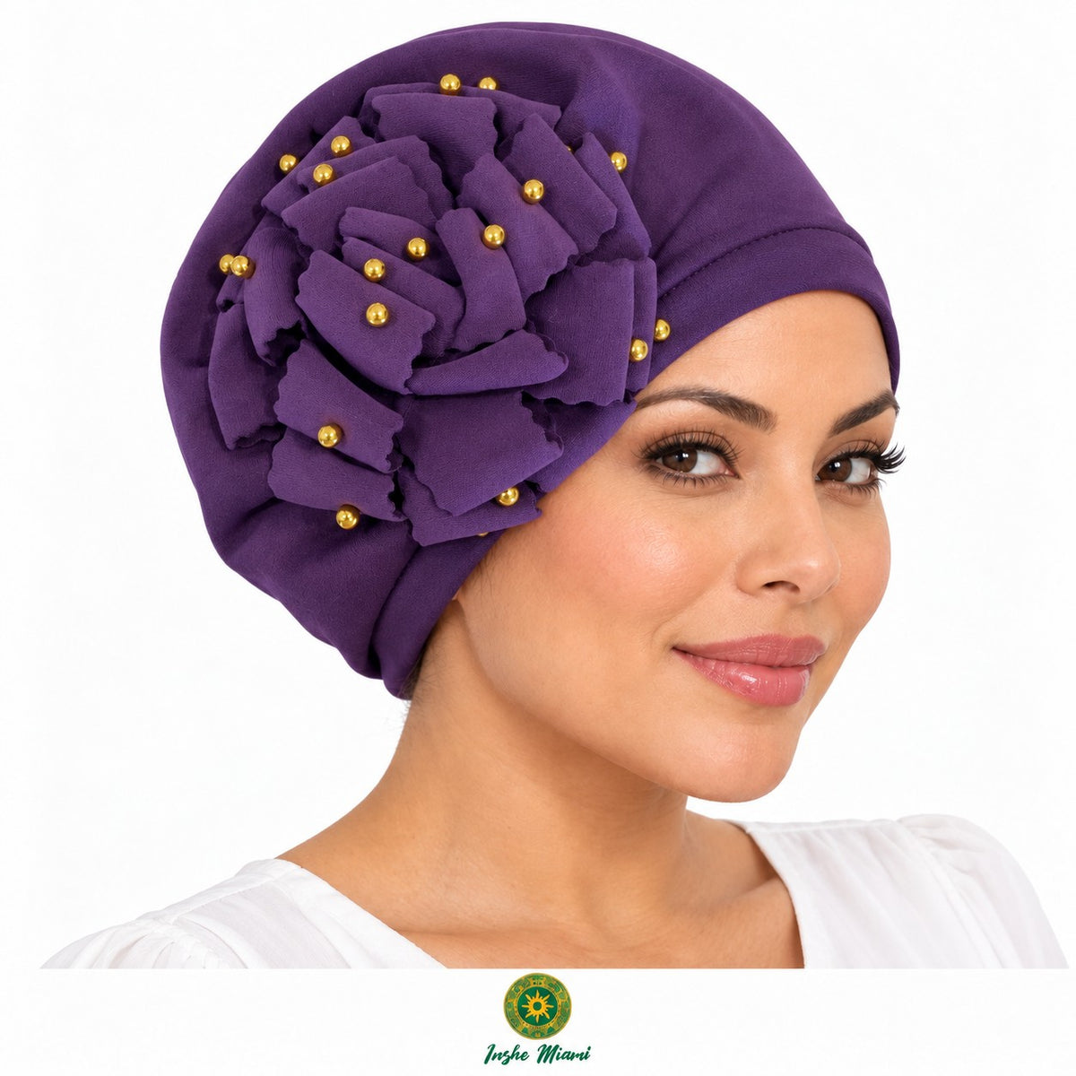HAT WITH FLOWER AND PEARLS
