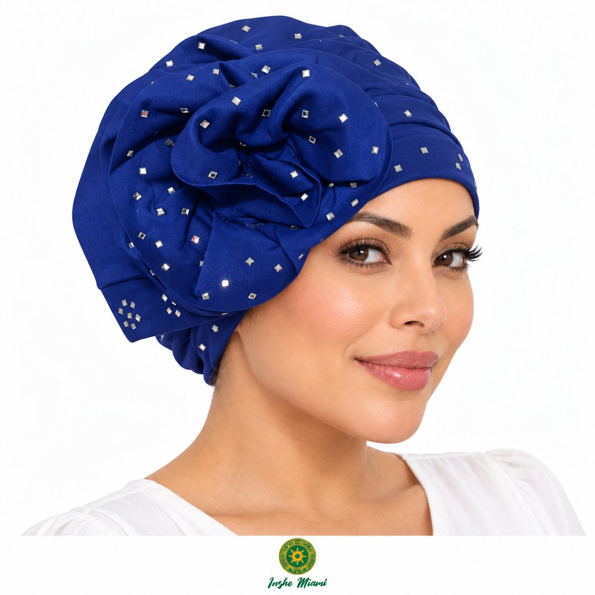 Flower Beanie Decorated with Pearls – Stretchy for Women and Girls | Inshe Miami