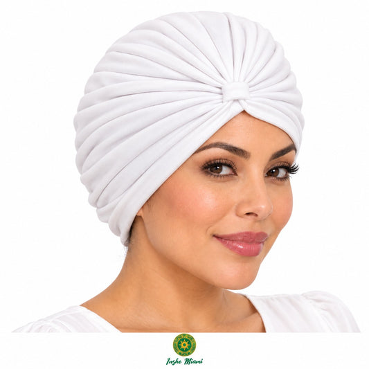 Elasticated Pleated Head Scarf