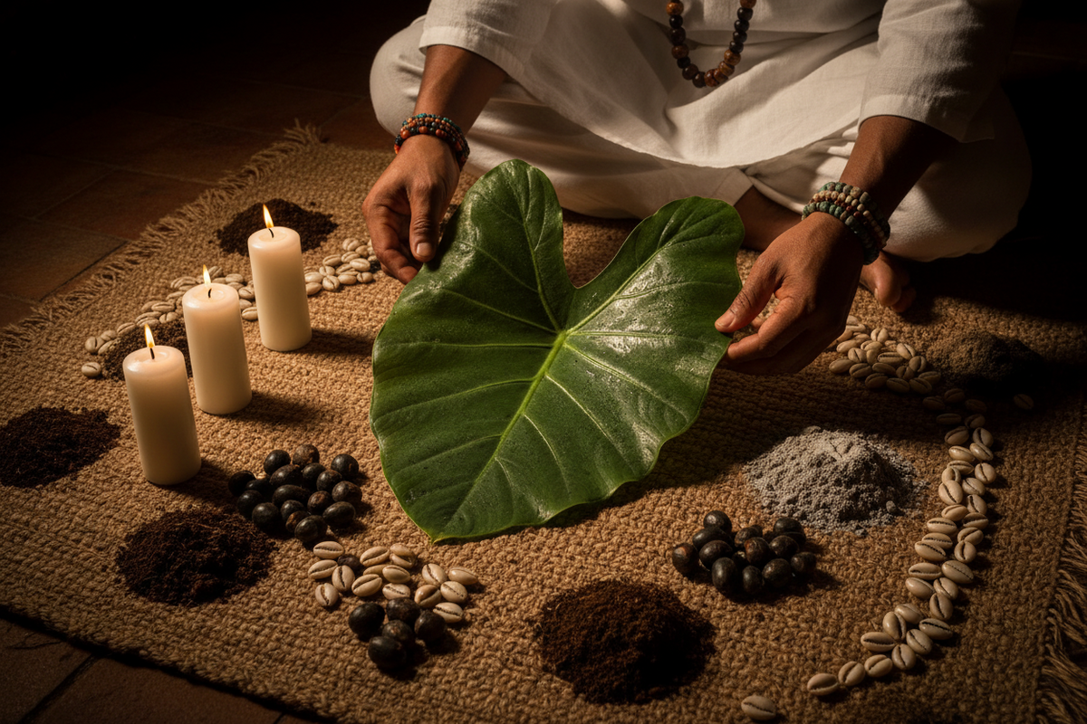 Hoja de Malanga Fresca – Tallo y Hoja Natural | Inshe Miami