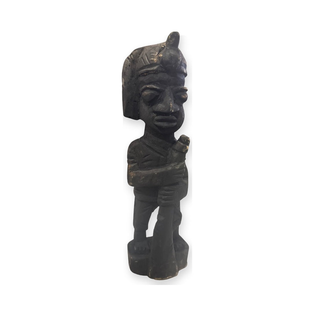 Icono de Ogun Tallado en Madera 12"–13"