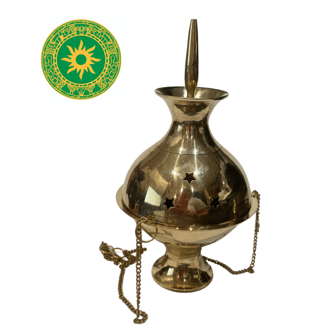 Porta Incienso de Bronce 7” – Quemador Tradicional y Decorativo