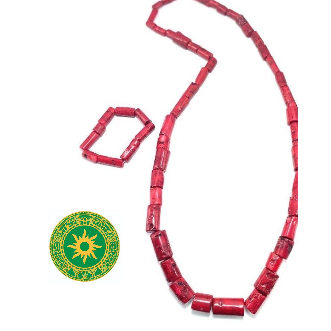 CORAL NECKLACE AND BRACELET
