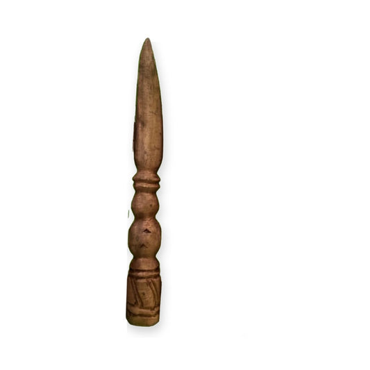 Iroke Tradicional de Madera Tallada Sencilla 11.5"–13"