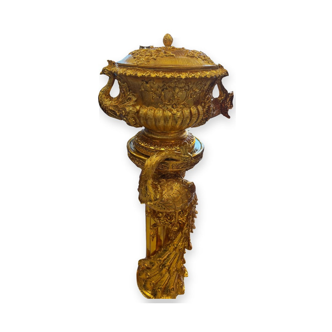 Juego de Pedestal 36" y Sopera con Relieve
