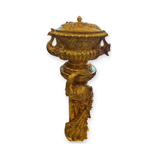 Juego de Pedestal 36" y Sopera con Relieve