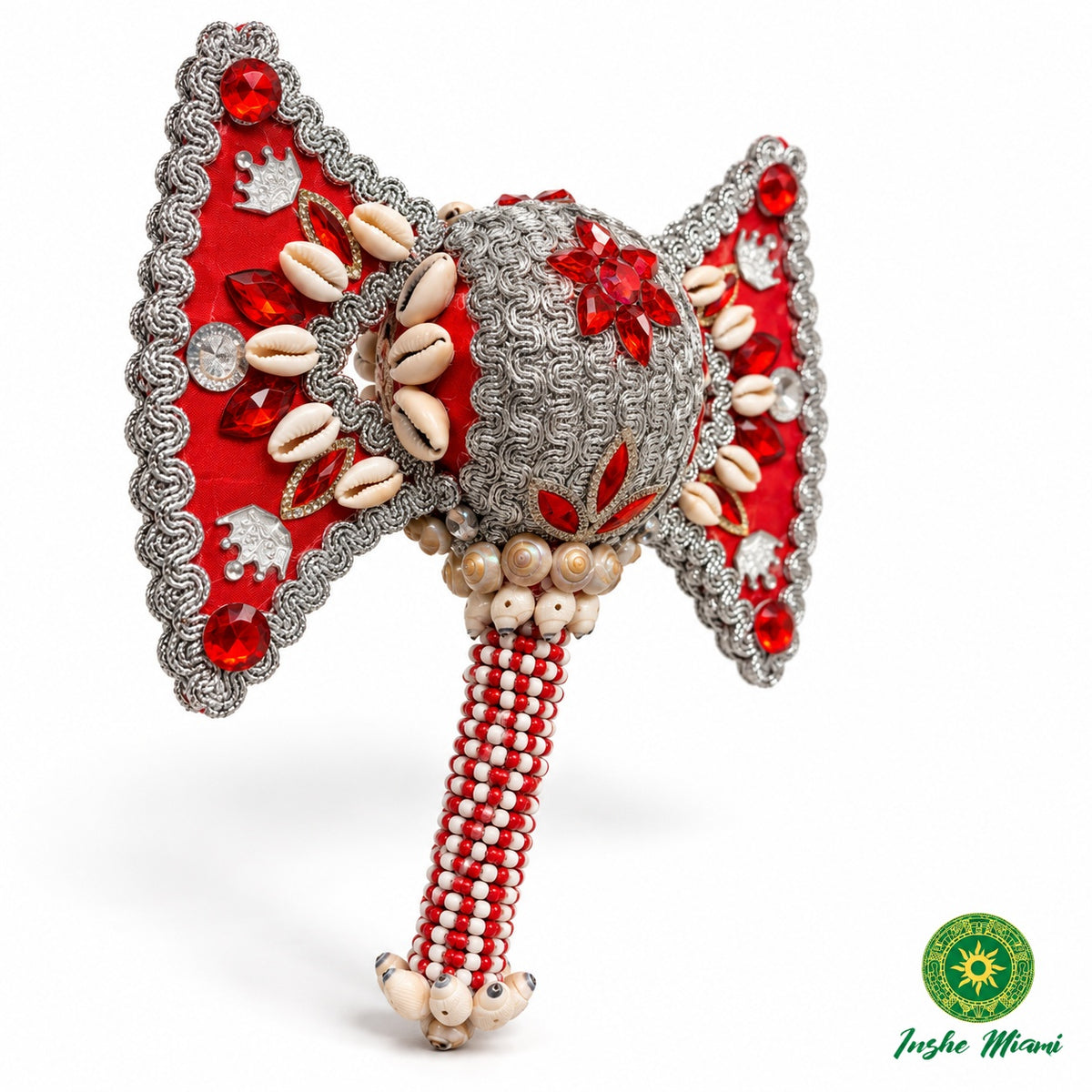 Hacha de Maraca con Cuentas y Caracoles | Inshe Miami
