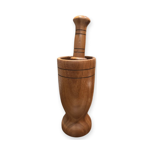 Mortero y Mano de Madera 16"