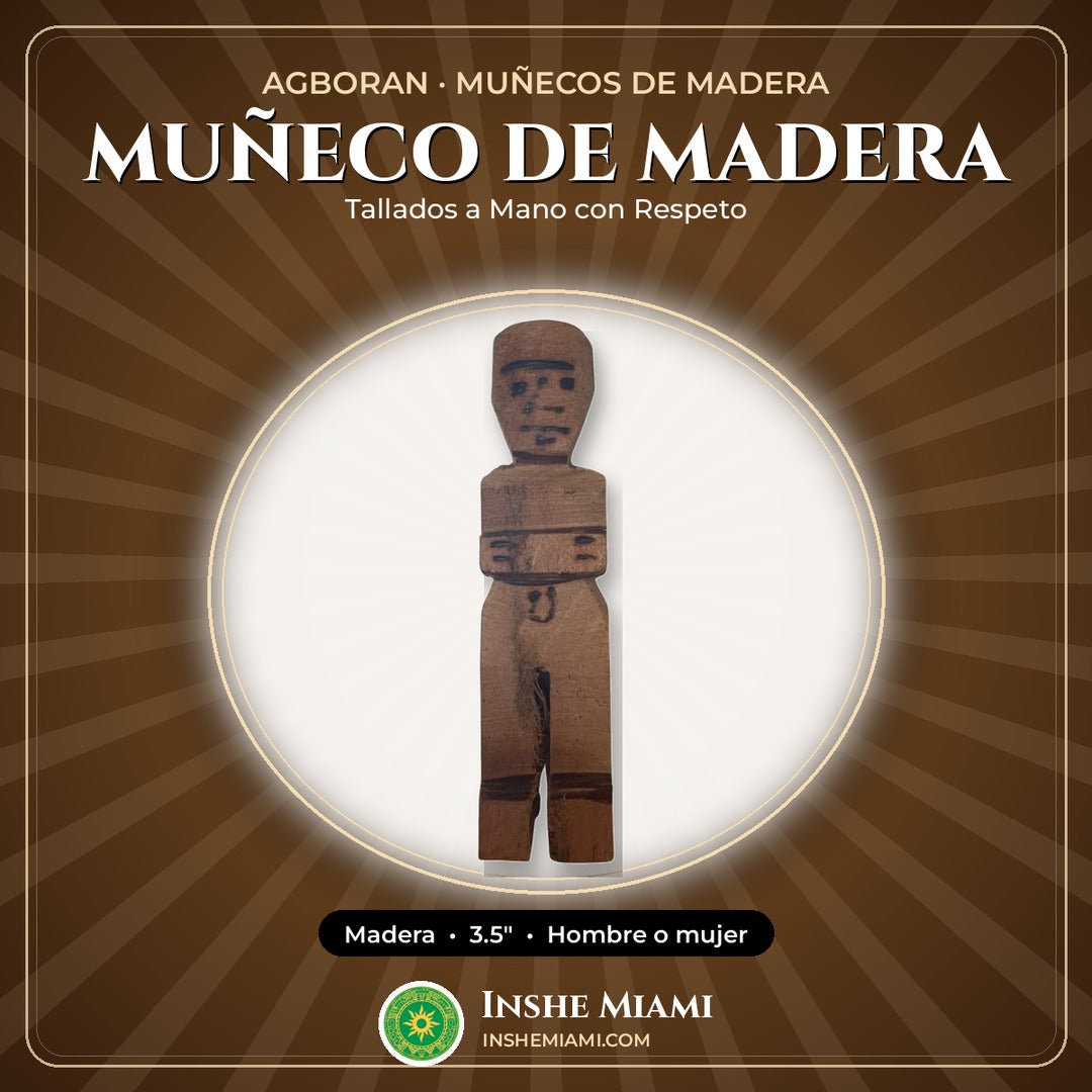 Figura de Madera Artesanal Yoruba 3.5" | Inshe Miami