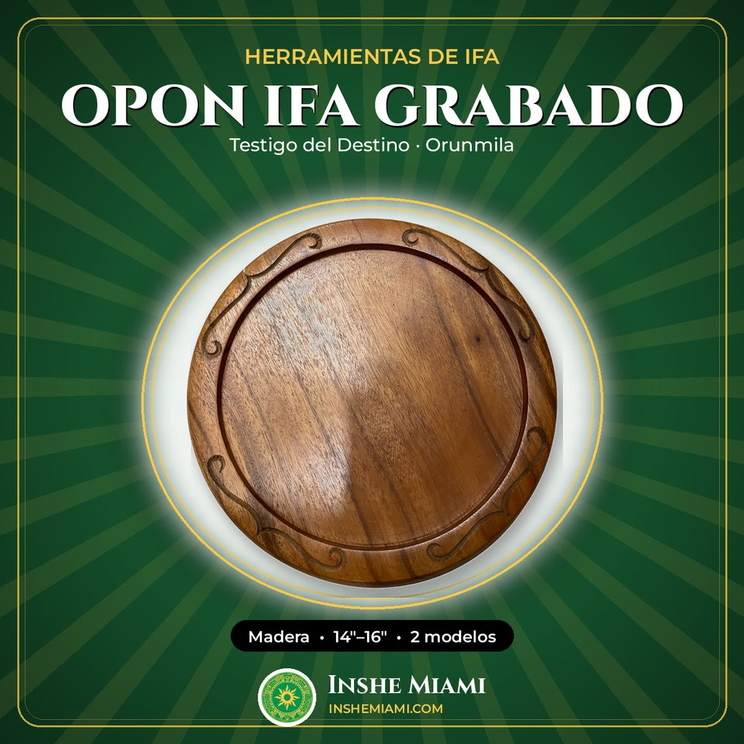 Opon Ifa 14" Grabado | Inshe Miami