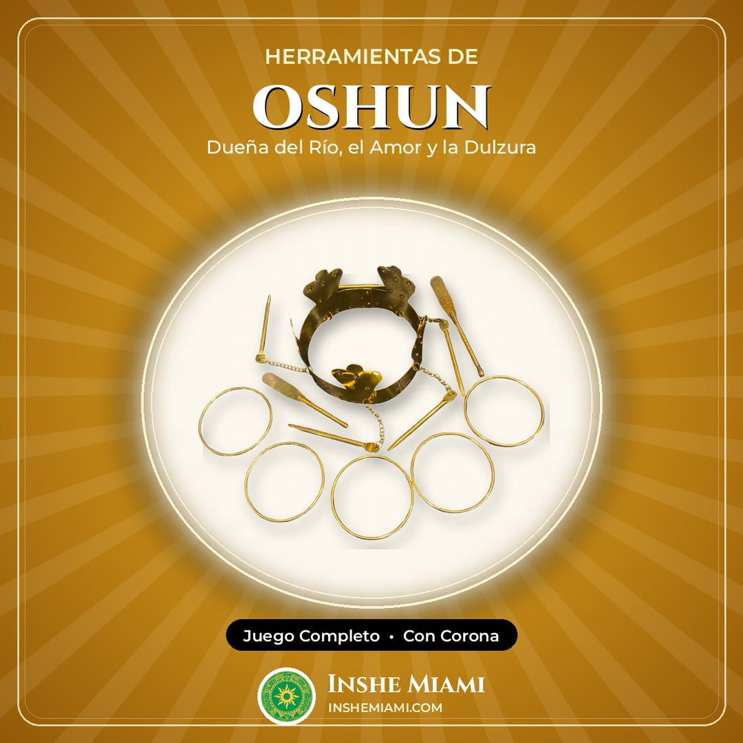 Herramientas de Oshun con corona | Inshe Miami
