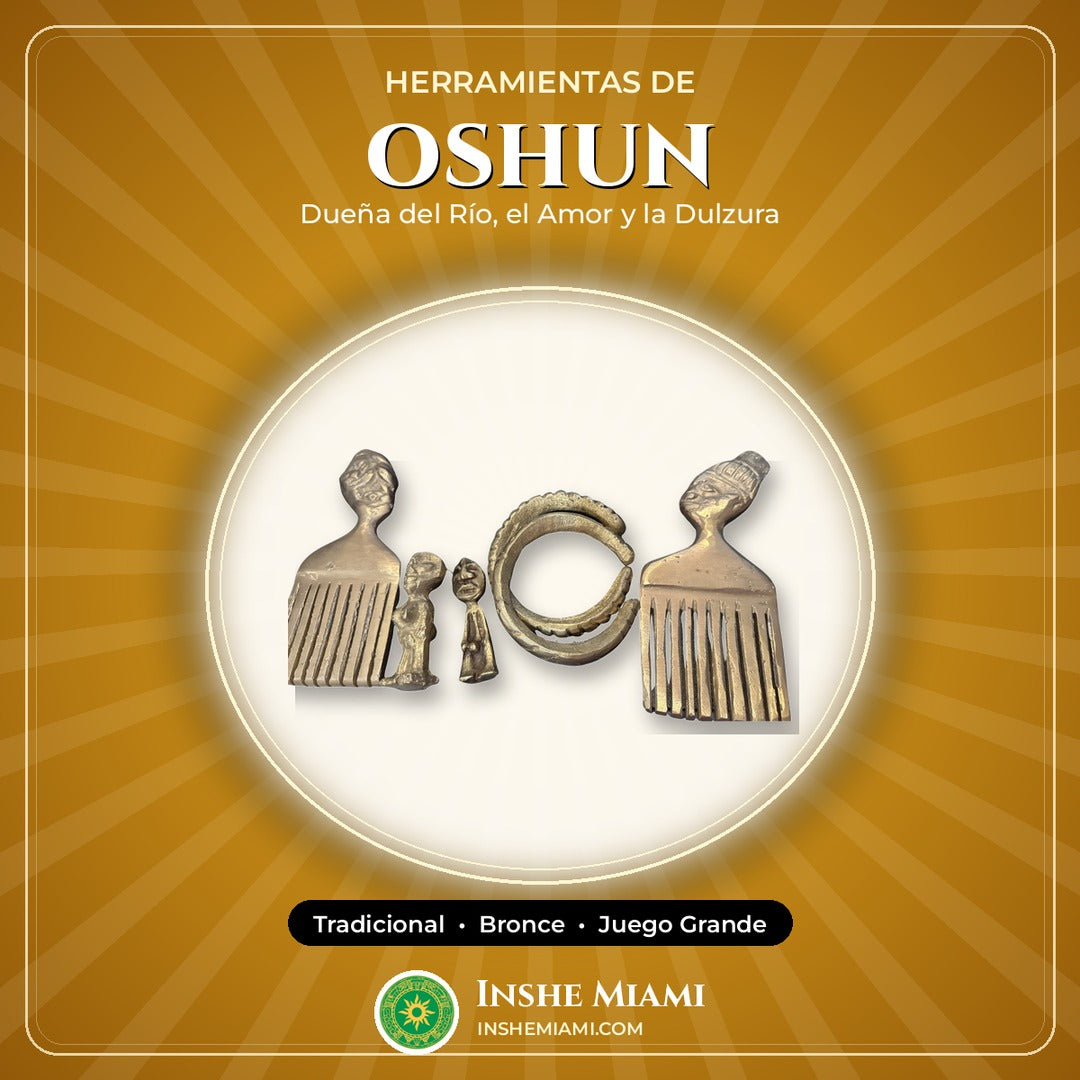 Herramientas de Oshun tradicionales de bronce | Inshe Miami