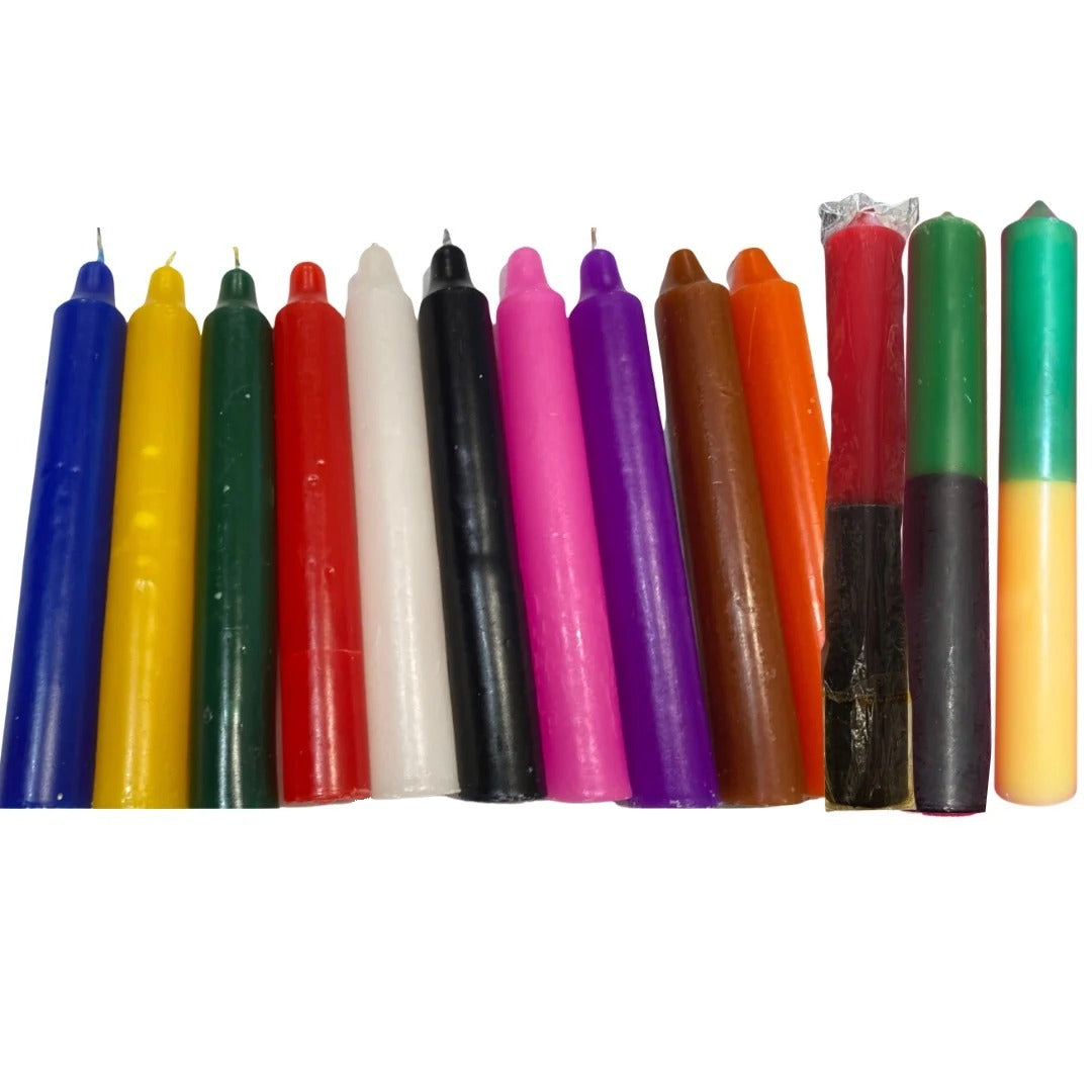 Velas de 9 pulgadas en colores