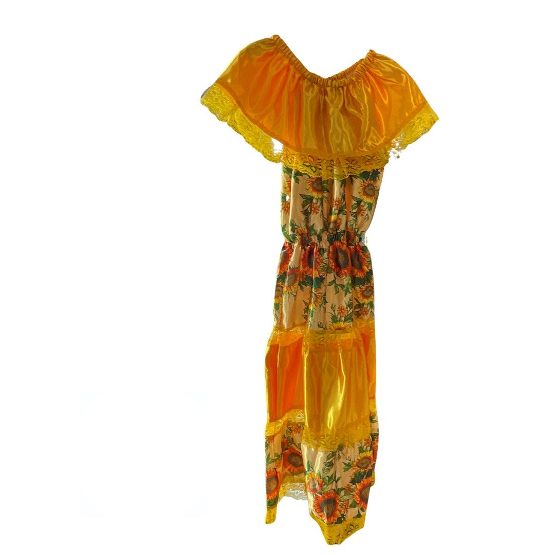 Vestido Amarillo con Girasoles para Ochun | Inshe Miami