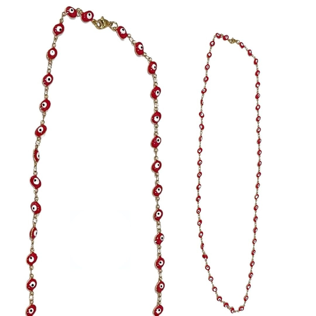 Collar con Ojitos Rojos – Amuleto | Inshe Miami