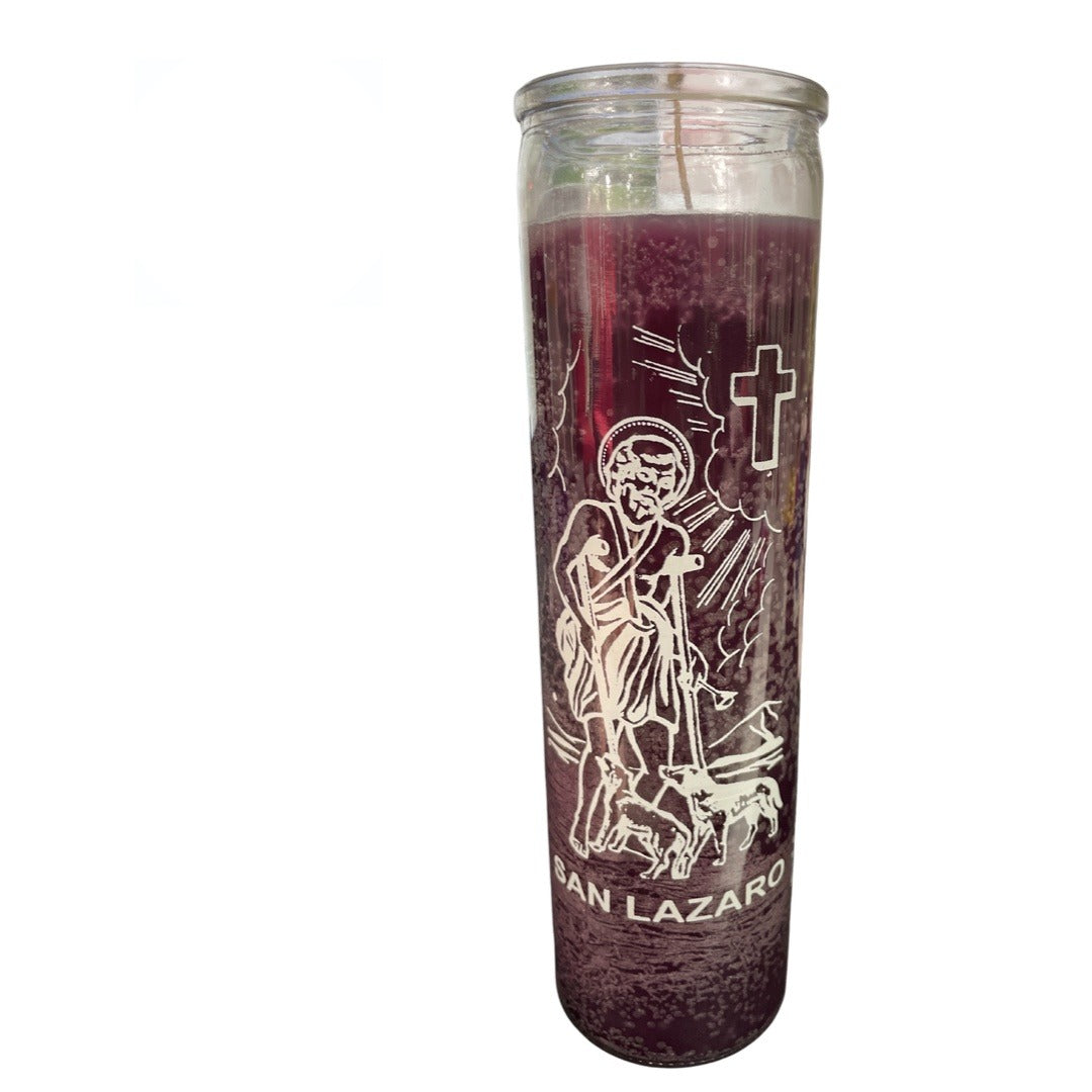 Vela de 8" de San Lazaro Violeta | Inshe Miami