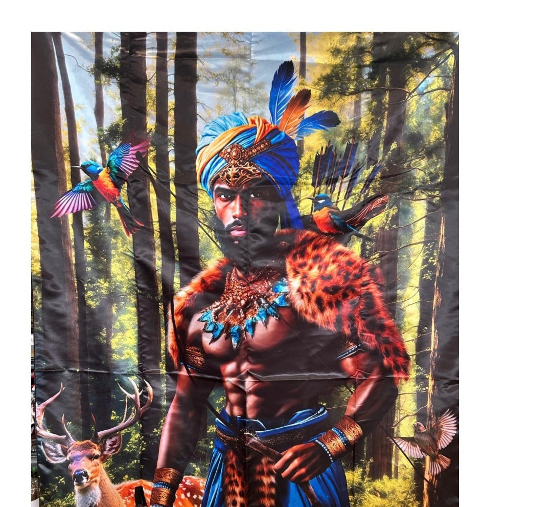 Tapiz de Oshosi (Ochosi) 88” x 57” para Altares | Inshe Miami