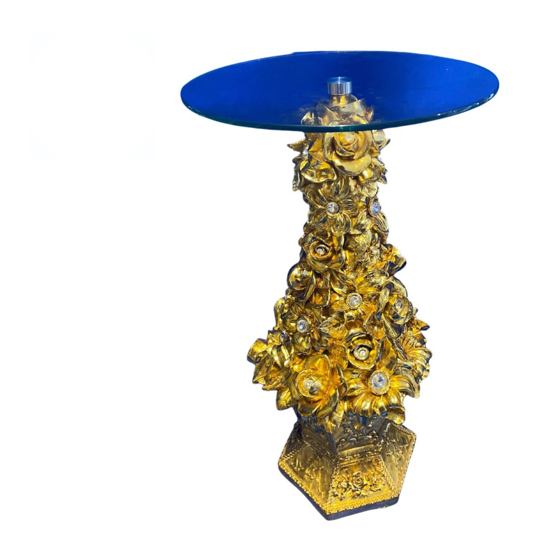 Pedestal de Flores con Cristal 34" | Inshe Miami