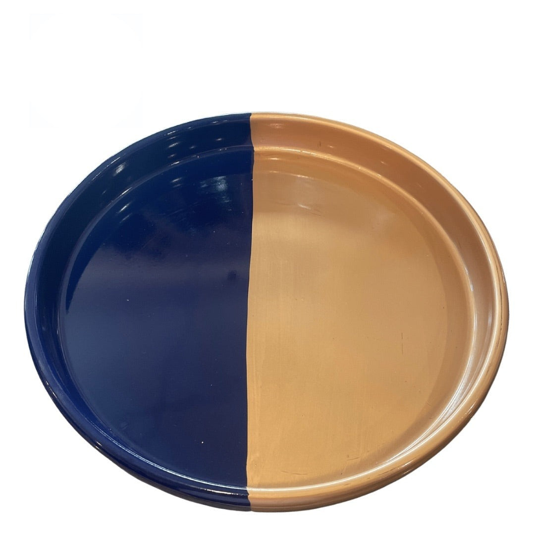 Plato de Oshosi Azul y Dorado – Decorativo para Altar | Inshe Miami
