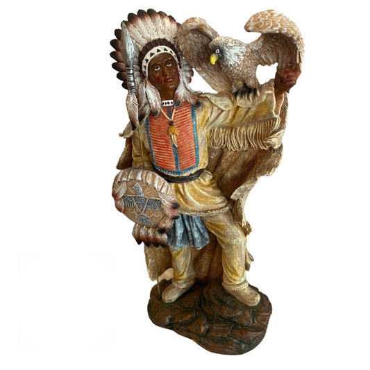 Estatua de Indio con Aguila 16.5" | Inshe Miami