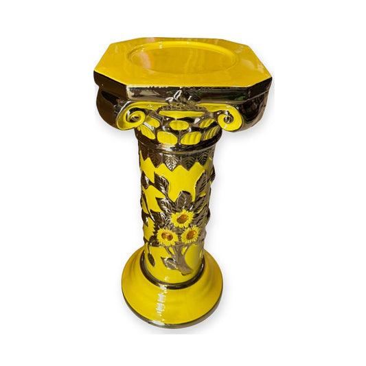 Pedestal Columna con Flores 14"