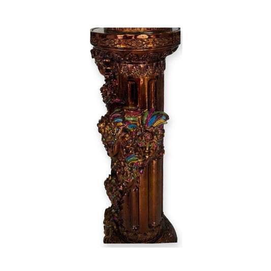 Pedestal con Adornos en Relieve 36"