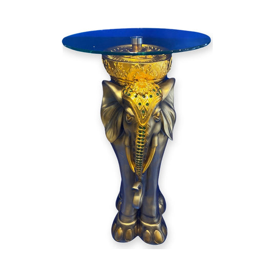 Pedestal Elefante con Cristal 32"
